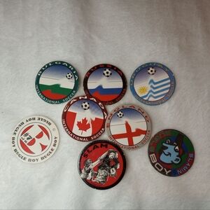 90s Pogs International Soccer Pro Caps Bugle Boy Bulgaria Canada England Russia
